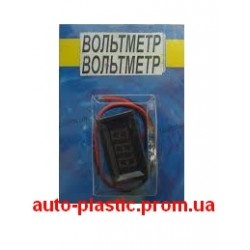 Индикатор напряжения цифровой 12В с проводами маленький 